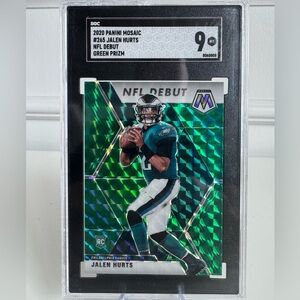 2020 Jalen Hurts Panini Mosaic Prizm NFL Debut SGC 9 Philadelphia Eagles